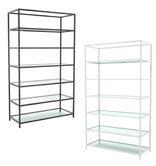 Freestanding Retail Shelf Merchandiser with Adjustable Glass Shleves - DDFS92
