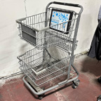 Used 2 Level Shopping Cart in Gray - U2LSCG